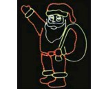 Светодиодная фигура "Дед Мороз с мешком", 100х100 см
