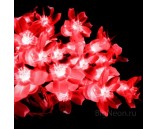 Светодиодная гирлянда "Цветки сакуры", 10 м, красная, 100 диодов