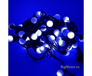 10 м, Светодиодная гирлянда "Мультишарики", цвет синий, 60 шариков